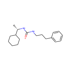 C[C@H](NC(=O)NCCCc1ccccc1)C1CCCCC1 ZINC000465447034