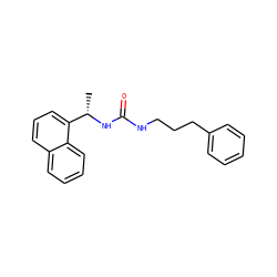 C[C@H](NC(=O)NCCCc1ccccc1)c1cccc2ccccc12 ZINC000653833223