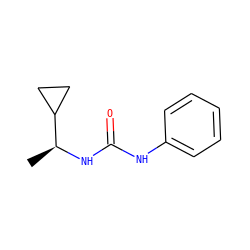 C[C@H](NC(=O)Nc1ccccc1)C1CC1 ZINC000010109381