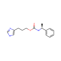 C[C@H](NC(=O)OCCCc1c[nH]cn1)c1ccccc1 ZINC000013747099