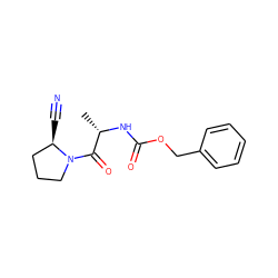 C[C@H](NC(=O)OCc1ccccc1)C(=O)N1CCC[C@H]1C#N ZINC000049032207