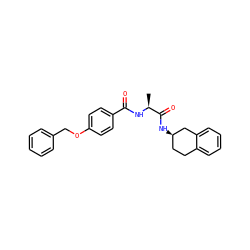 C[C@H](NC(=O)c1ccc(OCc2ccccc2)cc1)C(=O)N[C@@H]1CCc2ccccc2C1 ZINC000038347084