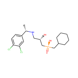 C[C@H](NC[C@H](O)C[P@](=O)(O)CC1CCCCC1)c1ccc(Cl)c(Cl)c1 ZINC000031544793