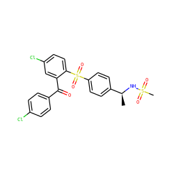 C[C@H](NS(C)(=O)=O)c1ccc(S(=O)(=O)c2ccc(Cl)cc2C(=O)c2ccc(Cl)cc2)cc1 ZINC000028528026