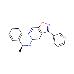 C[C@H](Nc1cc2c(-c3ccccc3)noc2cn1)c1ccccc1 ZINC000040845375