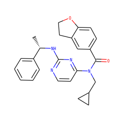 C[C@H](Nc1nccc(N(CC2CC2)C(=O)c2ccc3c(c2)CCO3)n1)c1ccccc1 ZINC000049112690