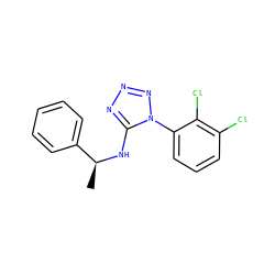 C[C@H](Nc1nnnn1-c1cccc(Cl)c1Cl)c1ccccc1 ZINC000071334191