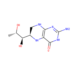 C[C@H](O)[C@H](O)[C@H]1CNc2nc(N)[nH]c(=O)c2N1 ZINC000013585233