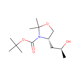 C[C@H](O)C[C@H]1COC(C)(C)N1C(=O)OC(C)(C)C ZINC000115153132
