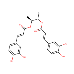 C[C@H](OC(=O)/C=C/c1ccc(O)c(O)c1)[C@H](C)OC(=O)/C=C/c1ccc(O)c(O)c1 ZINC000001861207