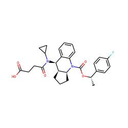 C[C@H](OC(=O)N1c2ccccc2[C@H](N(C(=O)CCC(=O)O)C2CC2)[C@@H]2CCC[C@@H]21)c1ccc(F)cc1 ZINC000204981126