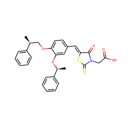 C[C@H](Oc1cc(/C=C2\SC(=S)N(CC(=O)O)C2=O)ccc1OC[C@H](C)c1ccccc1)c1ccccc1 ZINC000028364728