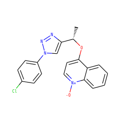 C[C@H](Oc1cc[n+]([O-])c2ccccc12)c1cn(-c2ccc(Cl)cc2)nn1 ZINC000043020548