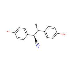 C[C@H](c1ccc(O)cc1)[C@@H](C#N)c1ccc(O)cc1 ZINC000013674162