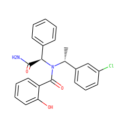 C[C@H](c1cccc(Cl)c1)N(C(=O)c1ccccc1O)[C@@H](C(N)=O)c1ccccc1 ZINC001772608207