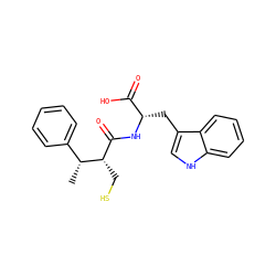 C[C@H](c1ccccc1)[C@@H](CS)C(=O)N[C@@H](Cc1c[nH]c2ccccc12)C(=O)O ZINC000013472964