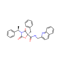 C[C@H](c1ccccc1)N1C(=O)O[C@](Cc2ccccc2)(C(=O)NCc2ccc3ccccc3n2)C1=O ZINC000096273463