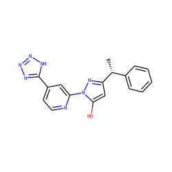 C[C@H](c1ccccc1)c1cc(O)n(-c2cc(-c3nnn[nH]3)ccn2)n1 ZINC000146867648