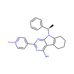 C[C@H](c1ccccc1)n1c2c(c3c(N)nc(-c4cc[n+]([O-])cc4)nc31)CCCC2 ZINC000013835484