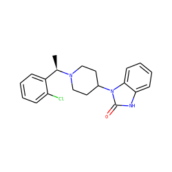C[C@H](c1ccccc1Cl)N1CCC(n2c(=O)[nH]c3ccccc32)CC1 ZINC000013802709