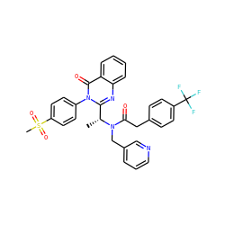 C[C@H](c1nc2ccccc2c(=O)n1-c1ccc(S(C)(=O)=O)cc1)N(Cc1cccnc1)C(=O)Cc1ccc(C(F)(F)F)cc1 ZINC000028707840