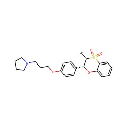 C[C@H]1[C@@H](c2ccc(OCCCN3CCCC3)cc2)Oc2ccccc2S1(=O)=O ZINC000043009744