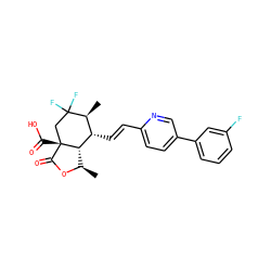 C[C@H]1[C@H](/C=C/c2ccc(-c3cccc(F)c3)cn2)[C@@H]2[C@@H](C)OC(=O)[C@]2(C(=O)O)CC1(F)F ZINC000204922915