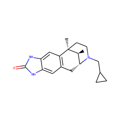 C[C@H]1[C@H]2Cc3cc4[nH]c(=O)[nH]c4cc3[C@@]1(C)CCN2CC1CC1 ZINC000101230008