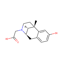 C[C@H]1[C@H]2Cc3ccc(O)cc3[C@@]1(C)CCN2CC(=O)O ZINC000101157946