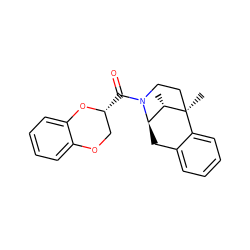 C[C@H]1[C@H]2Cc3ccccc3[C@]1(C)CCN2C(=O)[C@@H]1COc2ccccc2O1 ZINC000197895131