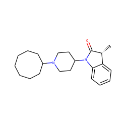 C[C@H]1C(=O)N(C2CCN(C3CCCCCCC3)CC2)c2ccccc21 ZINC000096270685