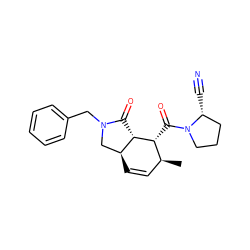 C[C@H]1C=C[C@H]2CN(Cc3ccccc3)C(=O)[C@@H]2[C@@H]1C(=O)N1CCC[C@H]1C#N ZINC000653873831