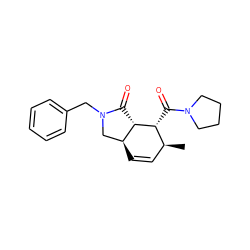 C[C@H]1C=C[C@H]2CN(Cc3ccccc3)C(=O)[C@@H]2[C@@H]1C(=O)N1CCCC1 ZINC000653880659