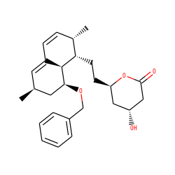 C[C@H]1C=C2C=C[C@H](C)[C@H](CC[C@@H]3C[C@@H](O)CC(=O)O3)[C@H]2[C@@H](OCc2ccccc2)C1 ZINC000013823436