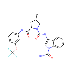 C[C@H]1C[C@@H](C(=O)Nc2cccc(OC(F)(F)F)c2)N(C(=O)Nc2cn(C(N)=O)c3ccccc23)C1 ZINC000205038801