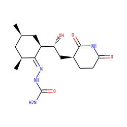 C[C@H]1C[C@@H](C)C[C@@H]([C@H](O)C[C@@H]2CCC(=O)NC2=O)C1=NNC(N)=O ZINC000004744138