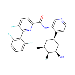 C[C@H]1C[C@@H](c2ccncc2NC(=O)c2ccc(F)c(-c3c(F)cccc3F)n2)C[C@@H](N)[C@H]1F ZINC000167809675