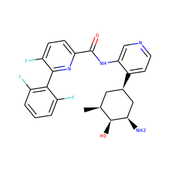 C[C@H]1C[C@@H](c2ccncc2NC(=O)c2ccc(F)c(-c3c(F)cccc3F)n2)C[C@@H](N)[C@H]1O ZINC000140327034