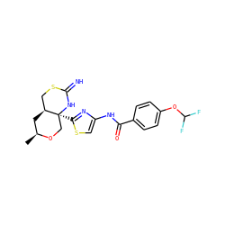 C[C@H]1C[C@H]2CSC(=N)N[C@@]2(c2nc(NC(=O)c3ccc(OC(F)F)cc3)cs2)CO1 ZINC001772634136