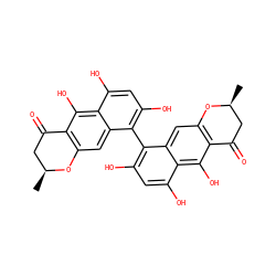 C[C@H]1CC(=O)c2c(cc3c(-c4c(O)cc(O)c5c(O)c6c(cc45)O[C@@H](C)CC6=O)c(O)cc(O)c3c2O)O1 ZINC000005328058