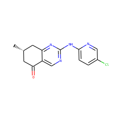 C[C@H]1CC(=O)c2cnc(Nc3ccc(Cl)cn3)nc2C1 ZINC000096282188