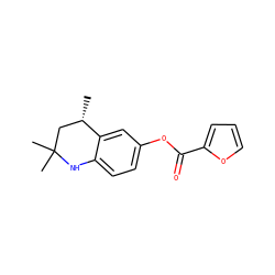 C[C@H]1CC(C)(C)Nc2ccc(OC(=O)c3ccco3)cc21 ZINC000000099607