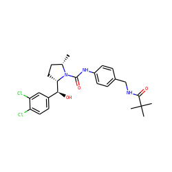 C[C@H]1CC[C@@H]([C@@H](O)c2ccc(Cl)c(Cl)c2)N1C(=O)Nc1ccc(CNC(=O)C(C)(C)C)cc1 ZINC000003976926
