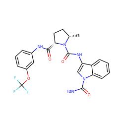 C[C@H]1CC[C@@H](C(=O)Nc2cccc(OC(F)(F)F)c2)N1C(=O)Nc1cn(C(N)=O)c2ccccc12 ZINC000148143049