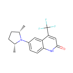 C[C@H]1CC[C@@H](C)N1c1ccc2[nH]c(=O)cc(C(F)(F)F)c2c1 ZINC000014968208
