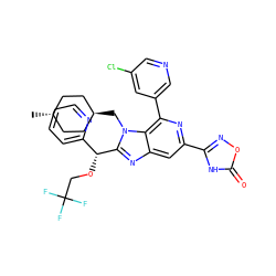 C[C@H]1CC[C@H](Cn2c([C@H](OCC(F)(F)F)c3ccccn3)nc3cc(-c4noc(=O)[nH]4)nc(-c4cncc(Cl)c4)c32)CC1 ZINC000261149882