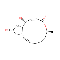 C[C@H]1CCC/C=C/[C@@H]2C[C@H](O)C[C@@H]2[C@H](O)/C=C/C(=O)O1 ZINC000003947487