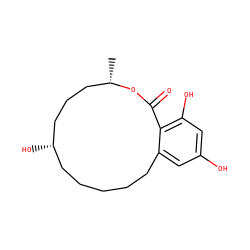 C[C@H]1CCC[C@@H](O)CCCCCc2cc(O)cc(O)c2C(=O)O1 ZINC000003831617