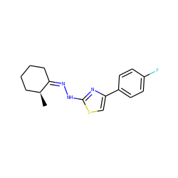 C[C@H]1CCCC/C1=N/Nc1nc(-c2ccc(F)cc2)cs1 ZINC000101220345
