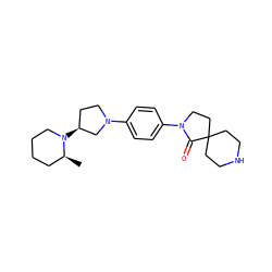 C[C@H]1CCCCN1[C@H]1CCN(c2ccc(N3CCC4(CCNCC4)C3=O)cc2)C1 ZINC000146393527